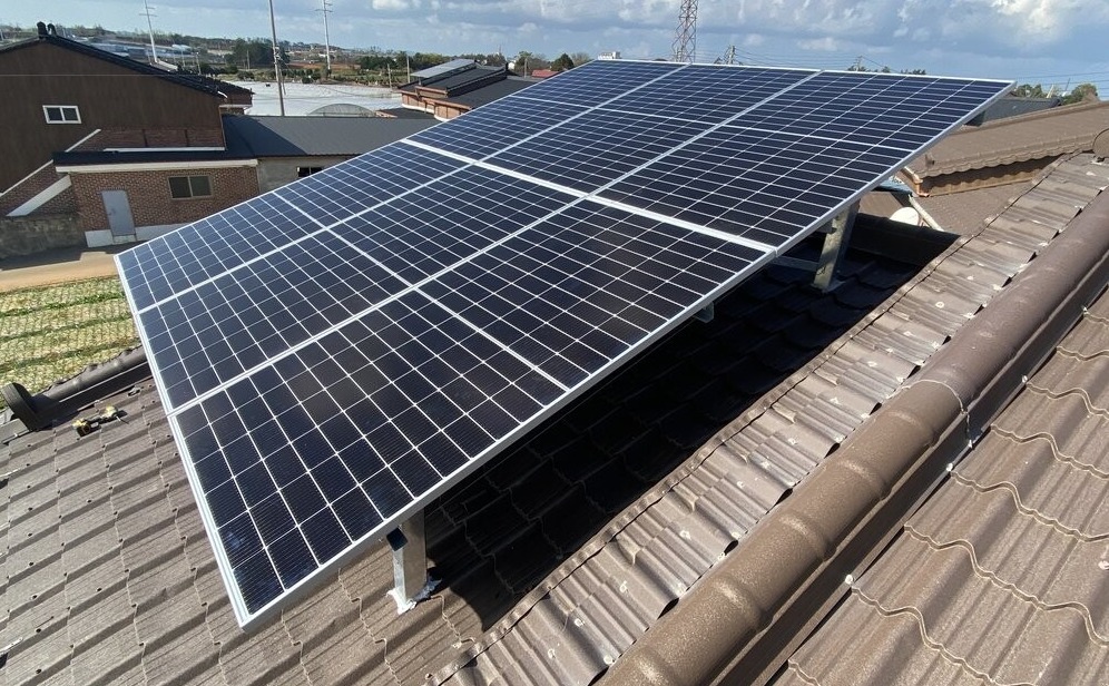 ▲ 신재생에너지 융복합 지원사업으로 설치된 태양광발전설비 사진